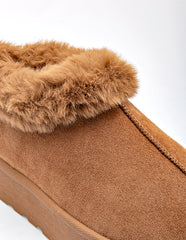 Pantufla Ary color camel para mujer cod. 130122